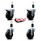 Service Caster 4'' Soft Rubber Swivel 1-3/8'' Expanding Stem Caster Set 2 Total Lock Brakes, 4PK SCC-EXTTL20S414-SRS-2-S-2-138 - alternate 2
